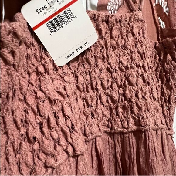 NWT Free People One Adella Slip Dress in Rose XS - Picture 8 of 9